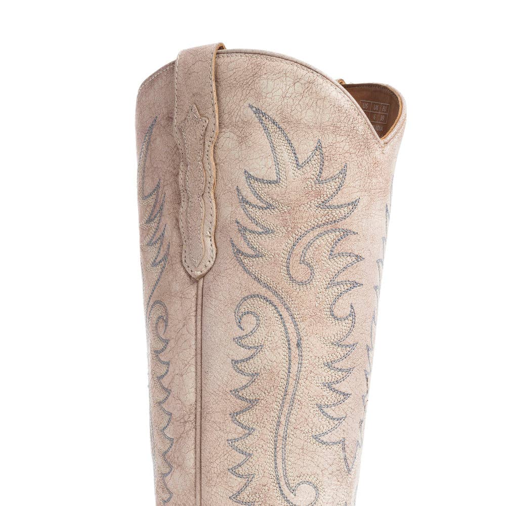 Women's Syllvia Prairie Leather Boots in Ivory