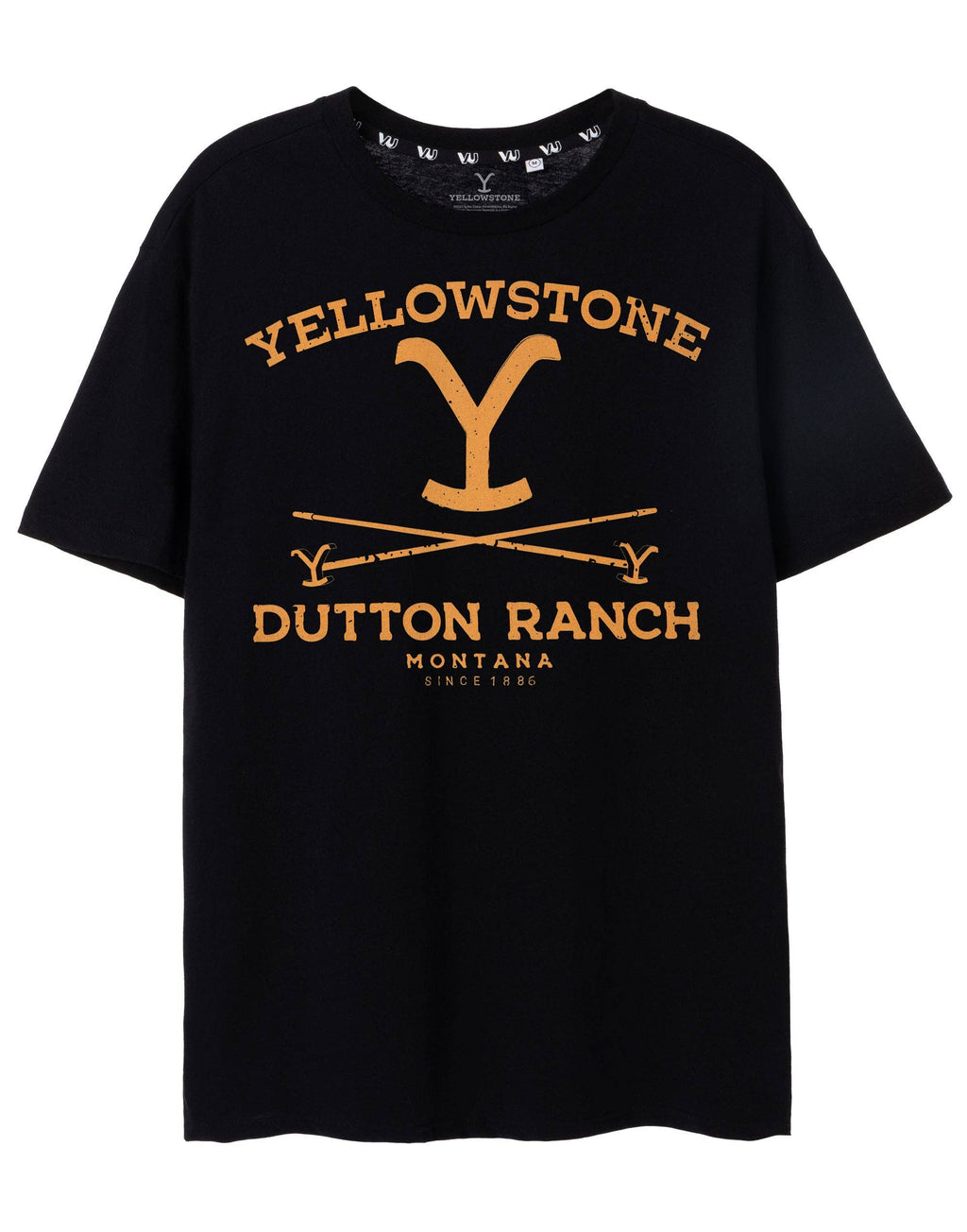 Yellowstone Mens Black Dutton Ranch Short Sleeved T-Shirt
