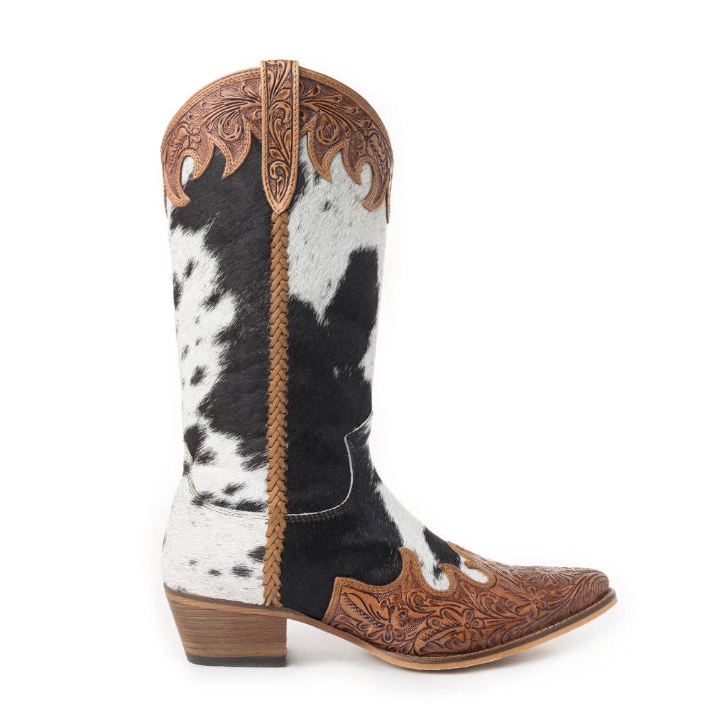 Women's Adelaide Cowhide Leather Cowboy Boots