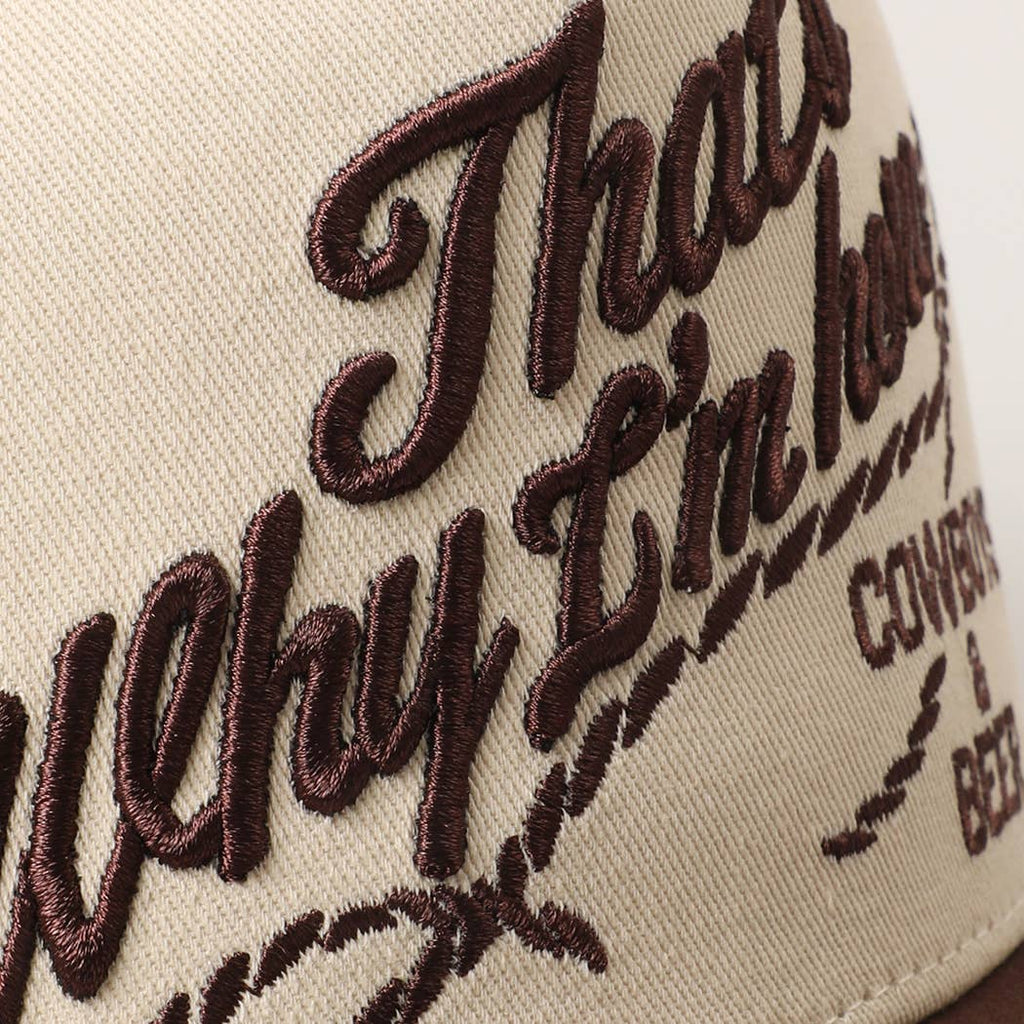 That's Why I'm here Cowboys & Beer Embroidery Two-Tone Cap