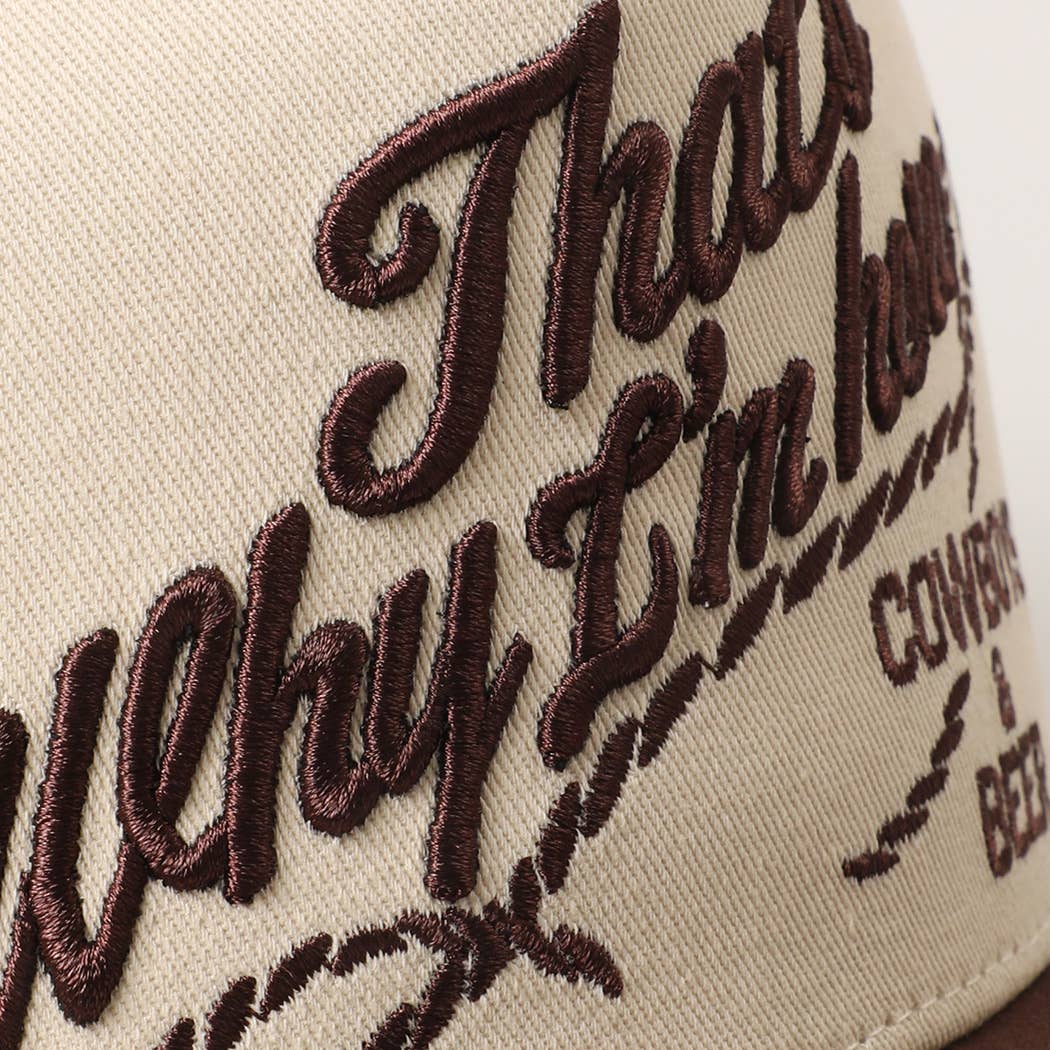 That's Why I'm here Cowboys & Beer Embroidery Two-Tone Cap