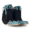 Women's Nashville Nights in Twilight, Handtooled Genuine Leather with Swarovski Stones