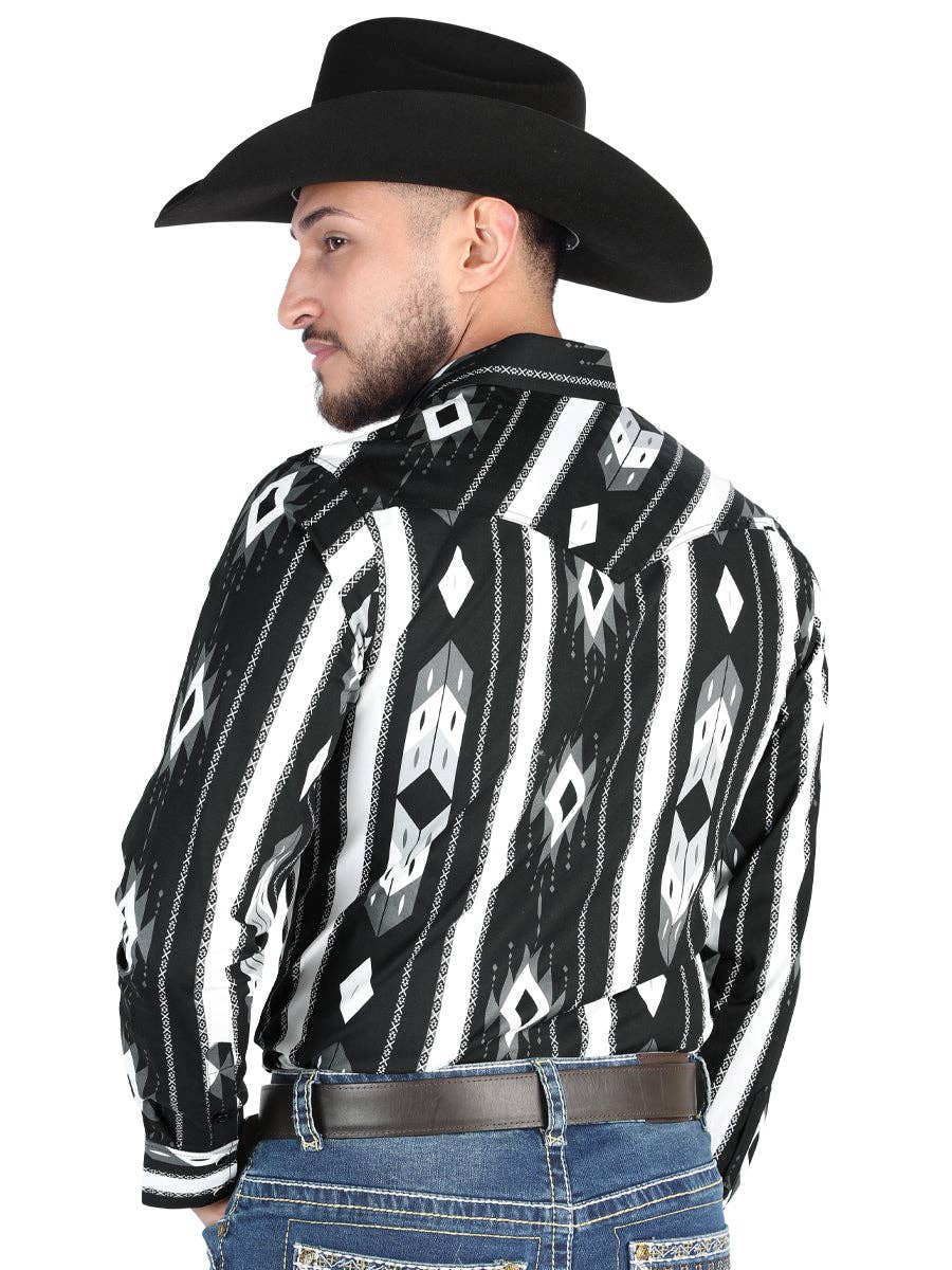 Men’s Classic Cowboy Long Sleeve Western Shirt