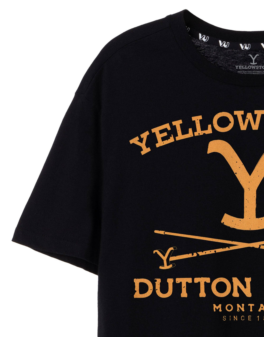 Yellowstone Mens Black Dutton Ranch Short Sleeved T-Shirt