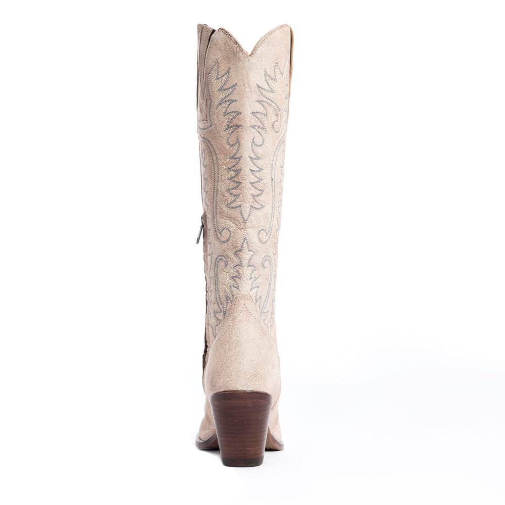 Women's Syllvia Prairie Leather Boots in Ivory