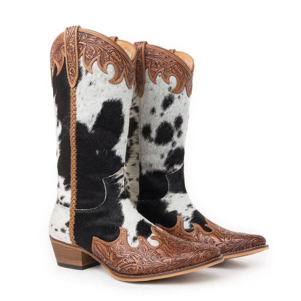 Women's Adelaide Cowhide Leather Cowboy Boots