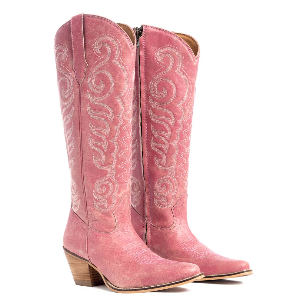 Women's Nalejandra Leather Boots in Pink