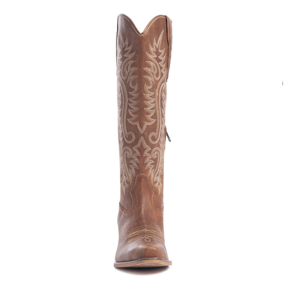 Women's Syllvia Prairie Leather Boots in Bourbon Brown