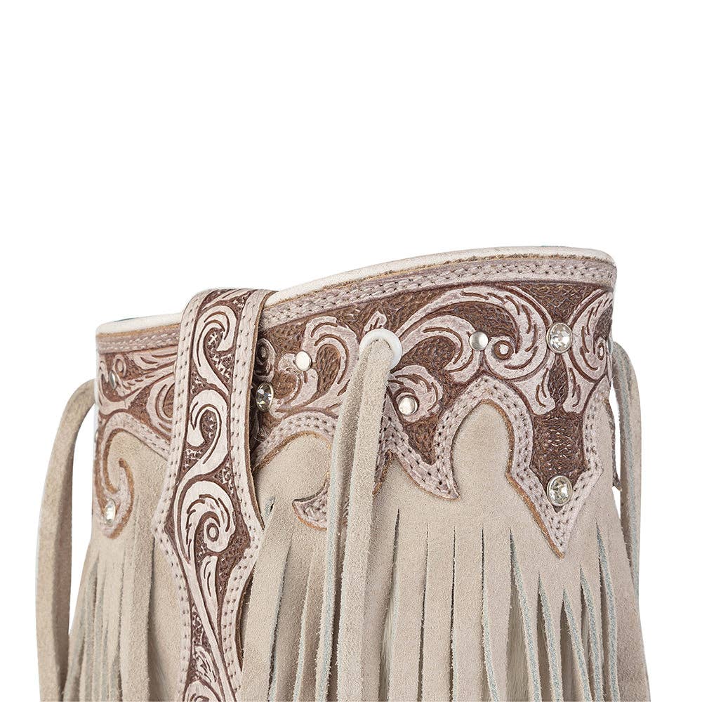 Women's Canyon Fringed Hand-tooled Boots