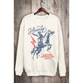 Women's White Western  Howdy Cowboy Country Sweatshirt