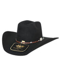 El General 50X  Wool Cowboy Hat - Black with Band