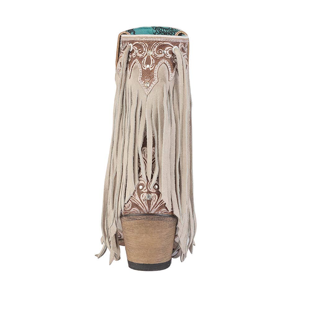 Women's Canyon Fringed Hand-tooled Boots
