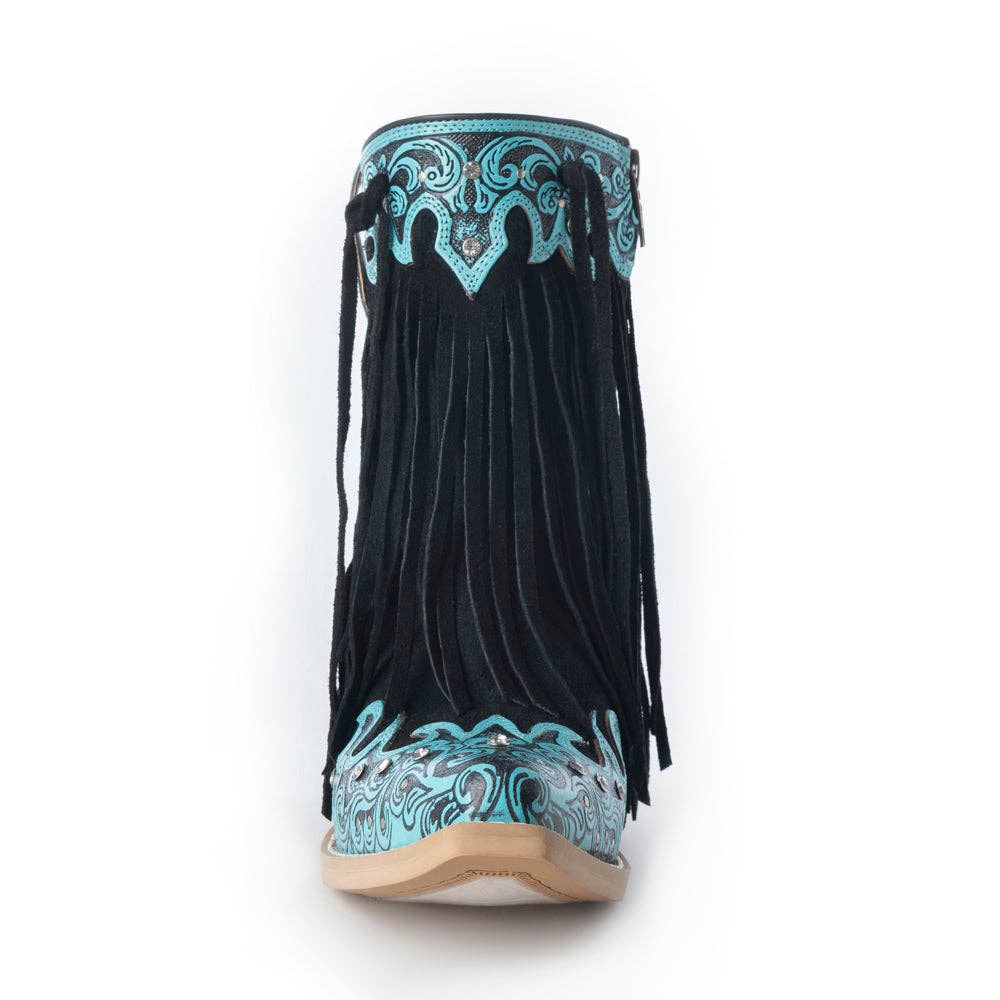 Women's Nashville Nights in Twilight, Handtooled Genuine Leather with Swarovski Stones
