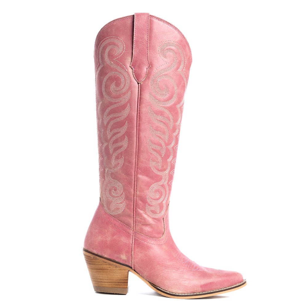 Women's Nalejandra Leather Boots in Pink