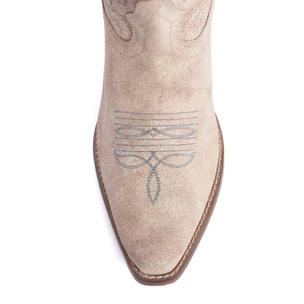 Women's Syllvia Prairie Leather Boots in Ivory