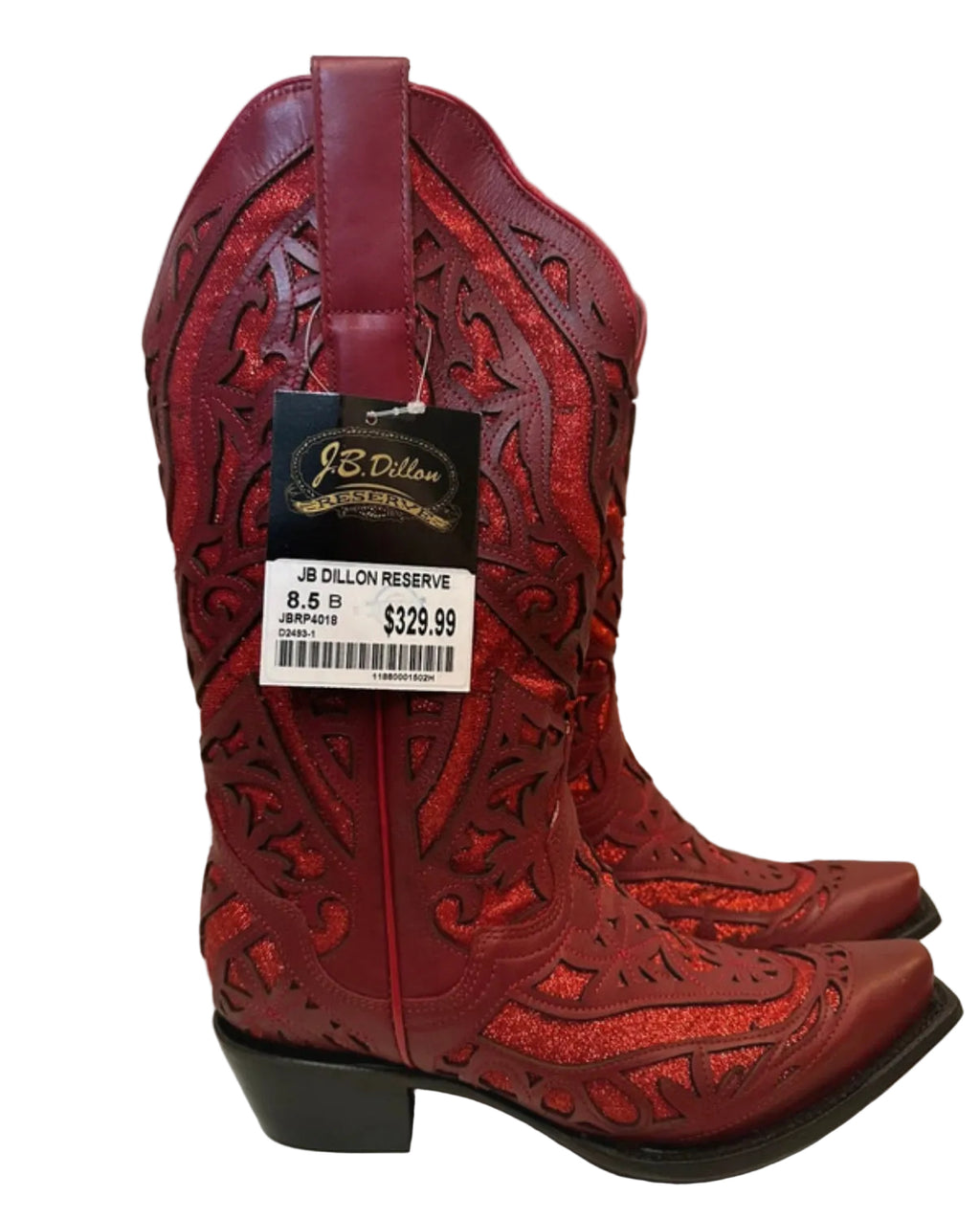 Women’s JB Dillon Red Glitter Boots BNWT UK 6.5 RRP $329.99
