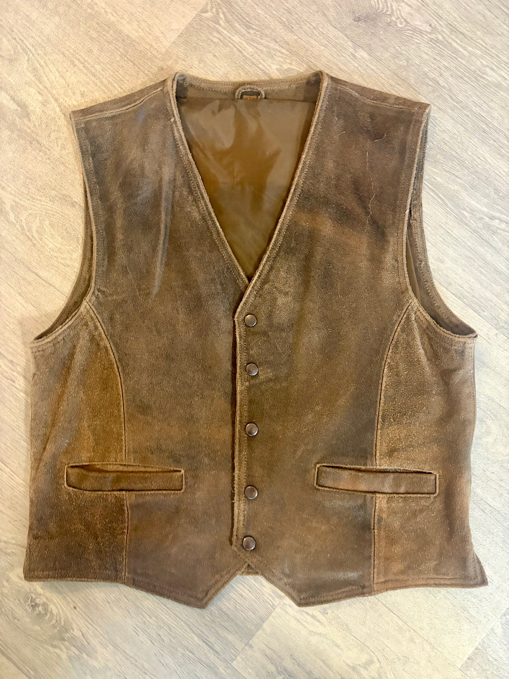 Vintage Western Leather Eagle Waistcoat