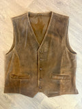 Vintage Western Leather Eagle Waistcoat