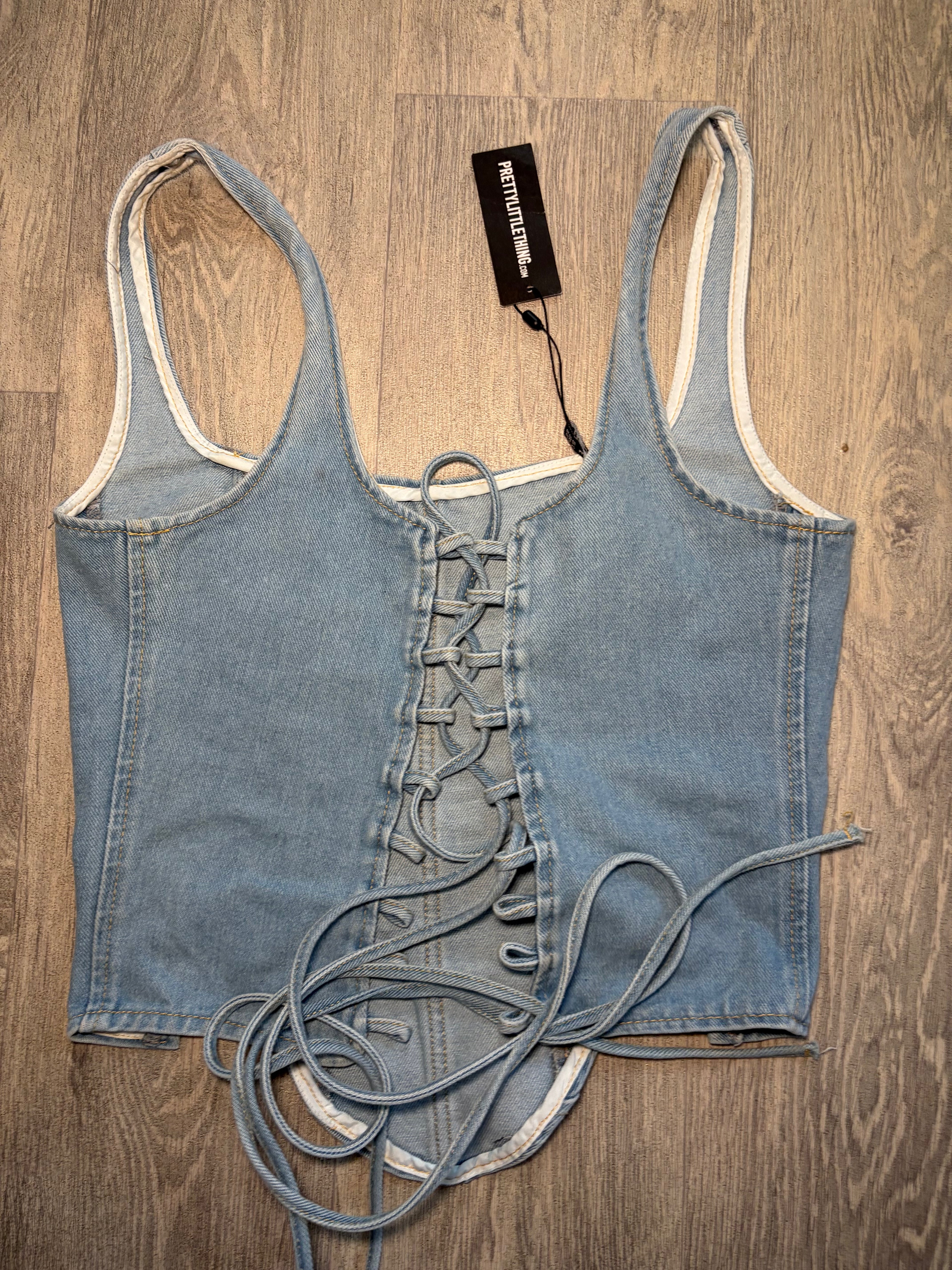 Vintage Women’s Western Style Denim Corset Top