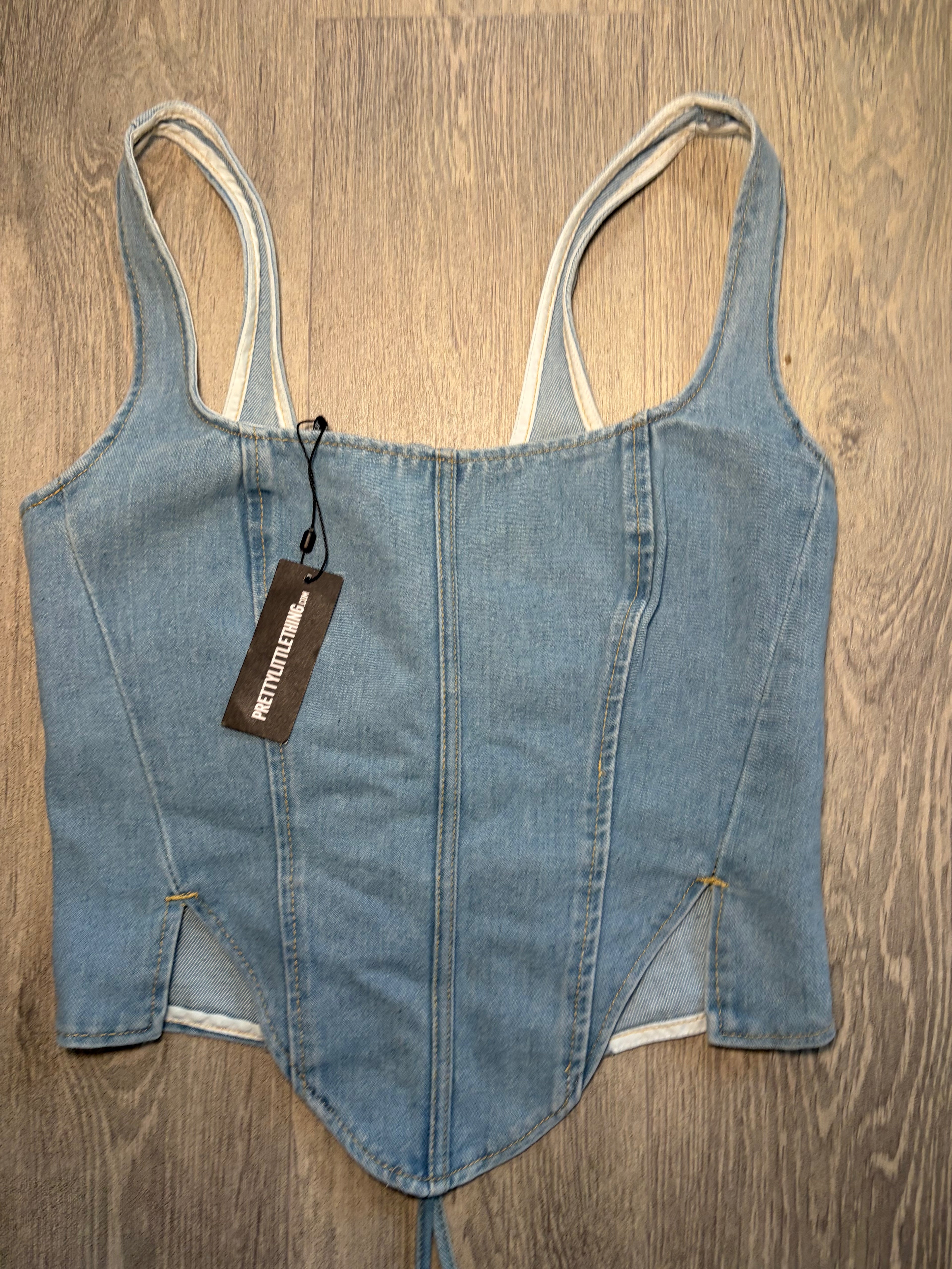 Vintage Women’s Western Style Denim Corset Top