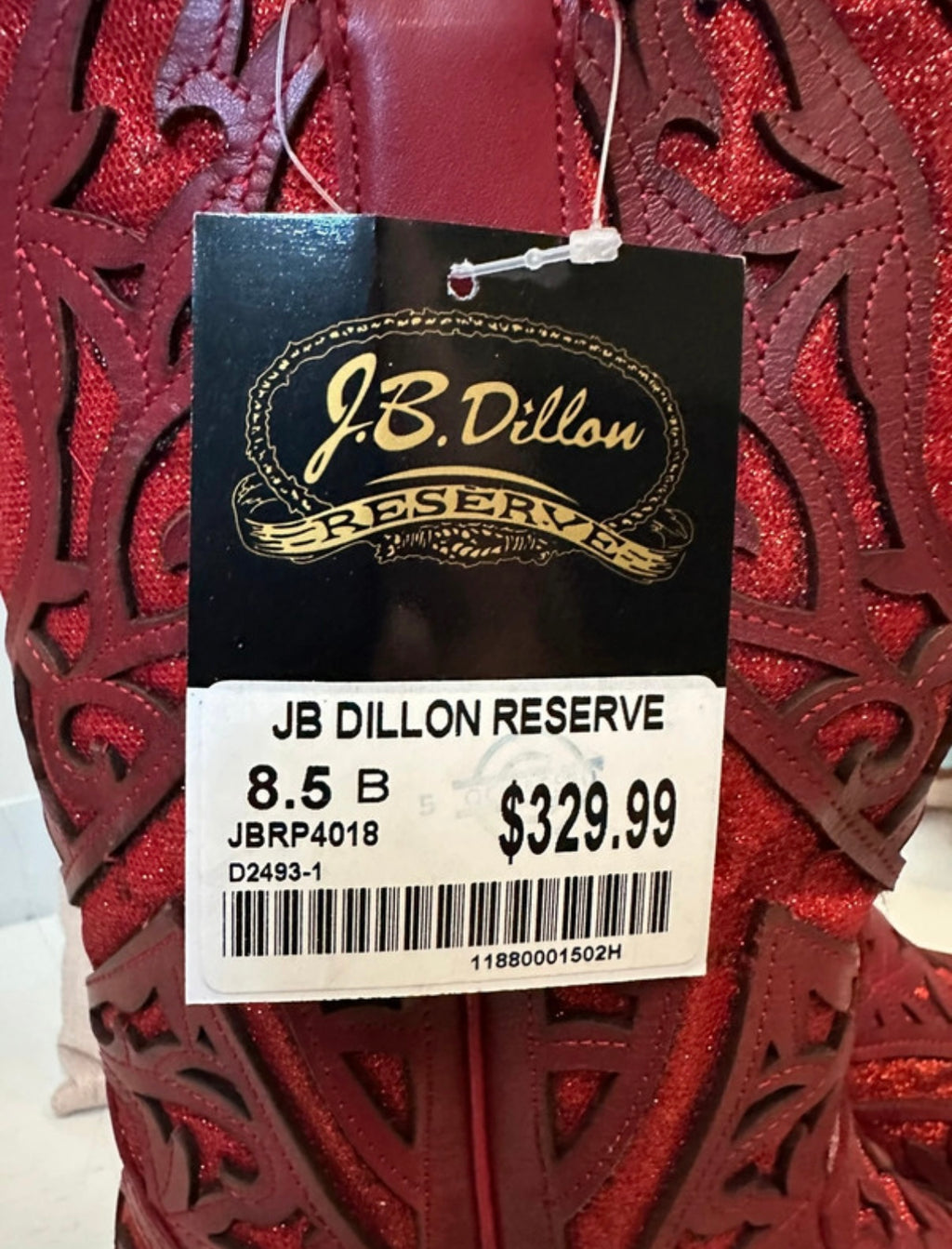 Women’s JB Dillon Red Glitter Boots BNWT UK 6.5 RRP $329.99