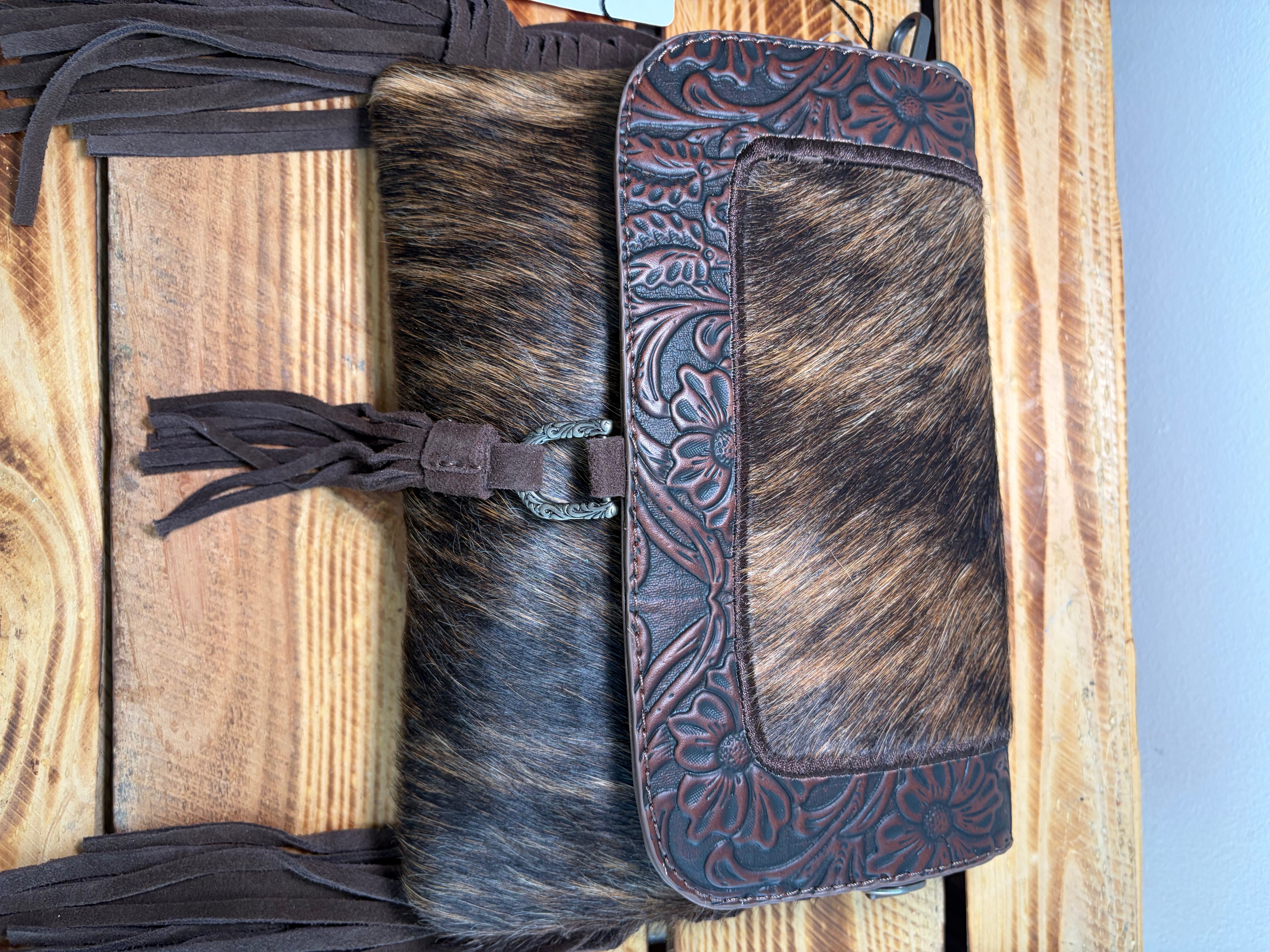 Montana West Cowhide Leather Handbag BNWT RRP £60