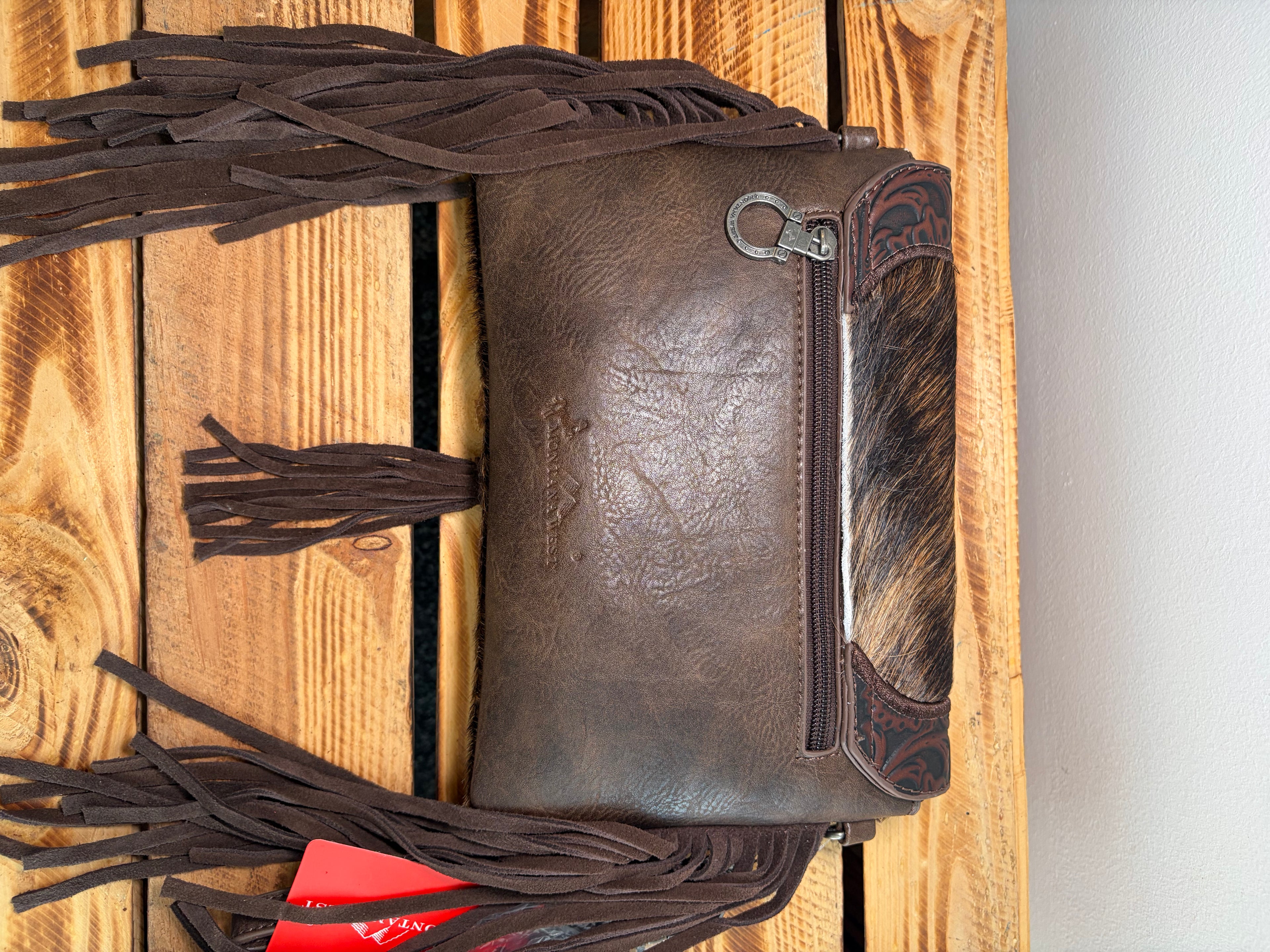 Montana West Cowhide Leather Handbag BNWT RRP £60