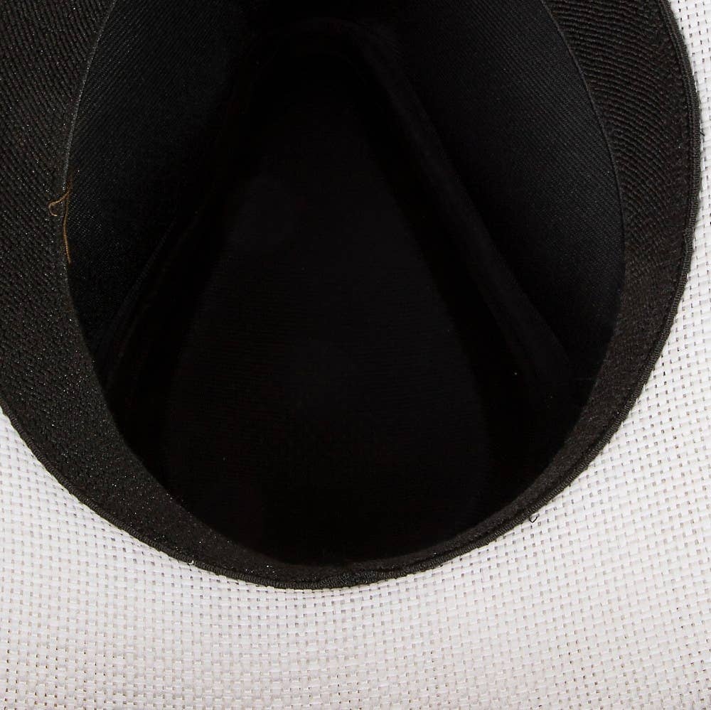 Women's Straw Flower Embroidered Cowboy Hat