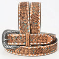Genuine American Handtooled Leather Desert Belt Men and Women
