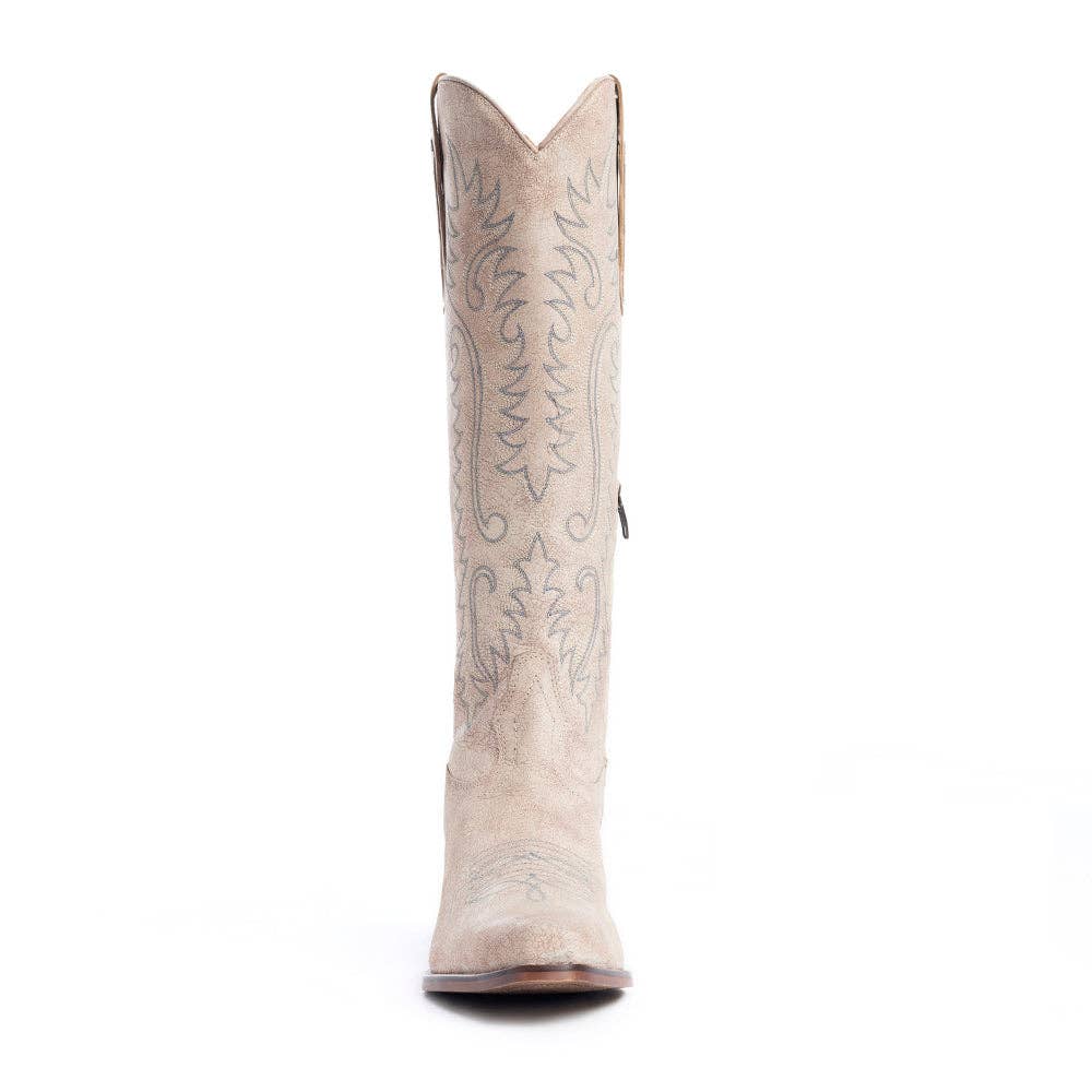 Women's Syllvia Prairie Leather Boots in Ivory