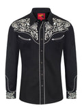 Men's Western Cowboy Embroidery Shirt
