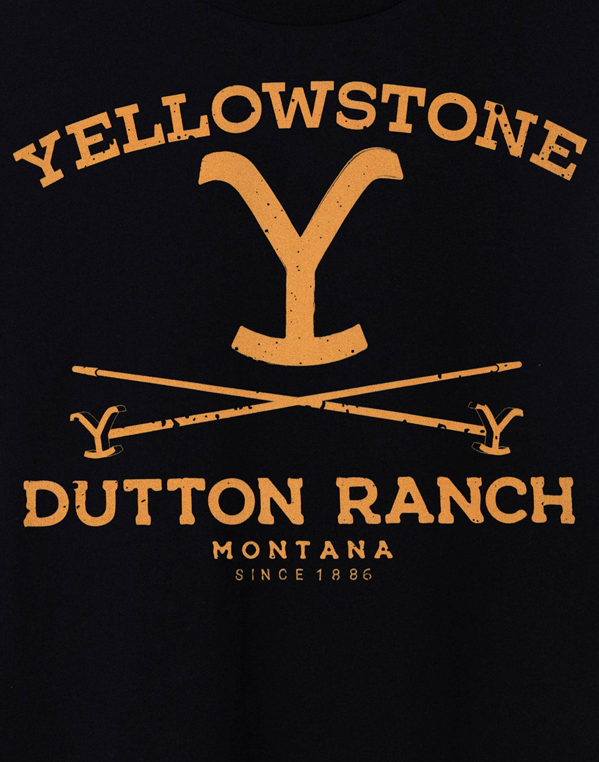 Yellowstone Mens Black Dutton Ranch Short Sleeved T-Shirt