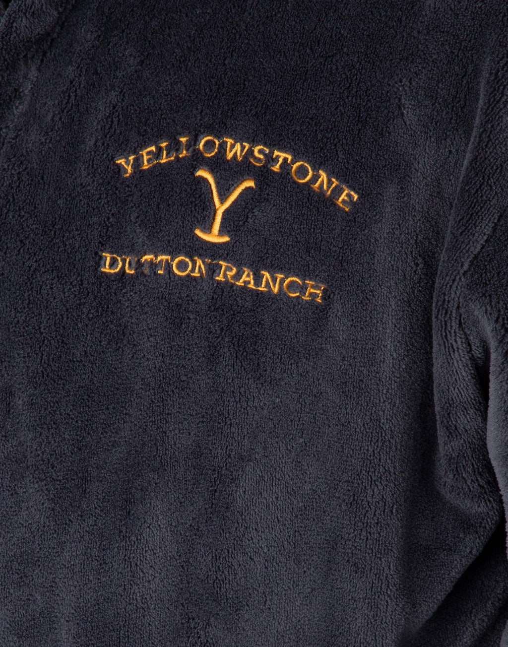 Yellowstone Western Men's Blue Dutton Ranch Hooded Bathrobe