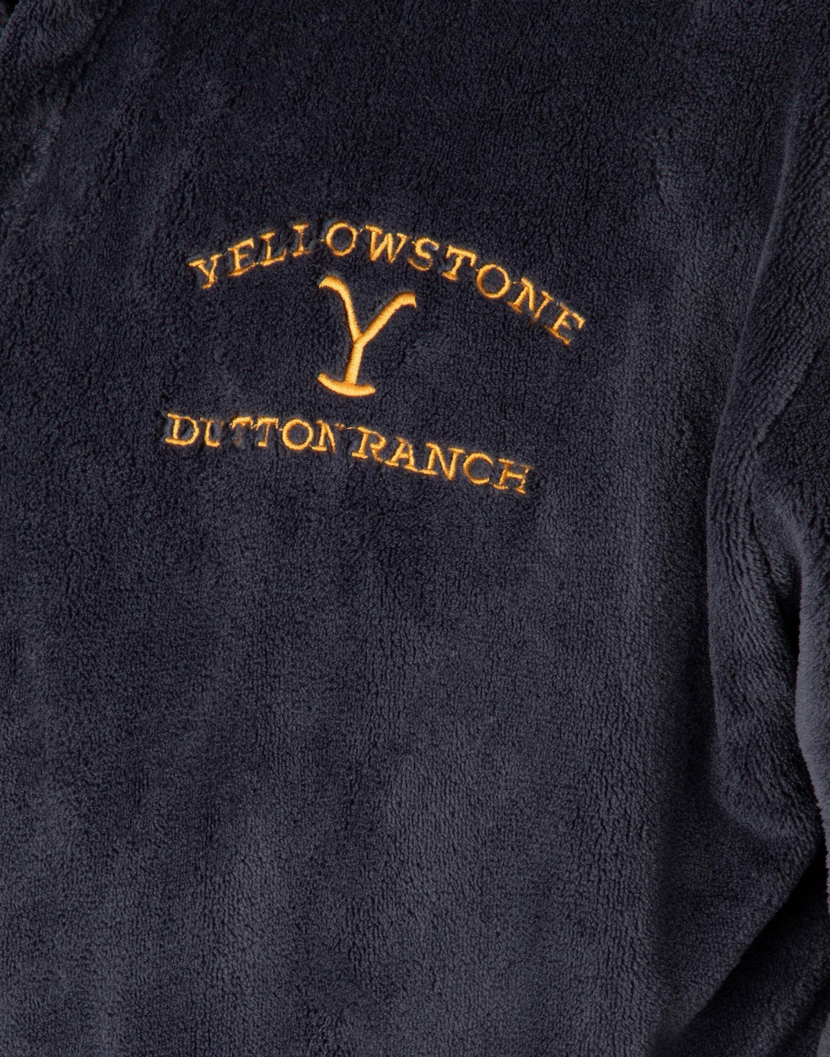 Yellowstone Western Men's Blue Dutton Ranch Hooded Bathrobe