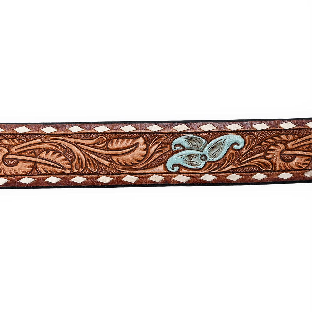 Genuine American Handtooled Leather Rodeo Belt For Men and Women