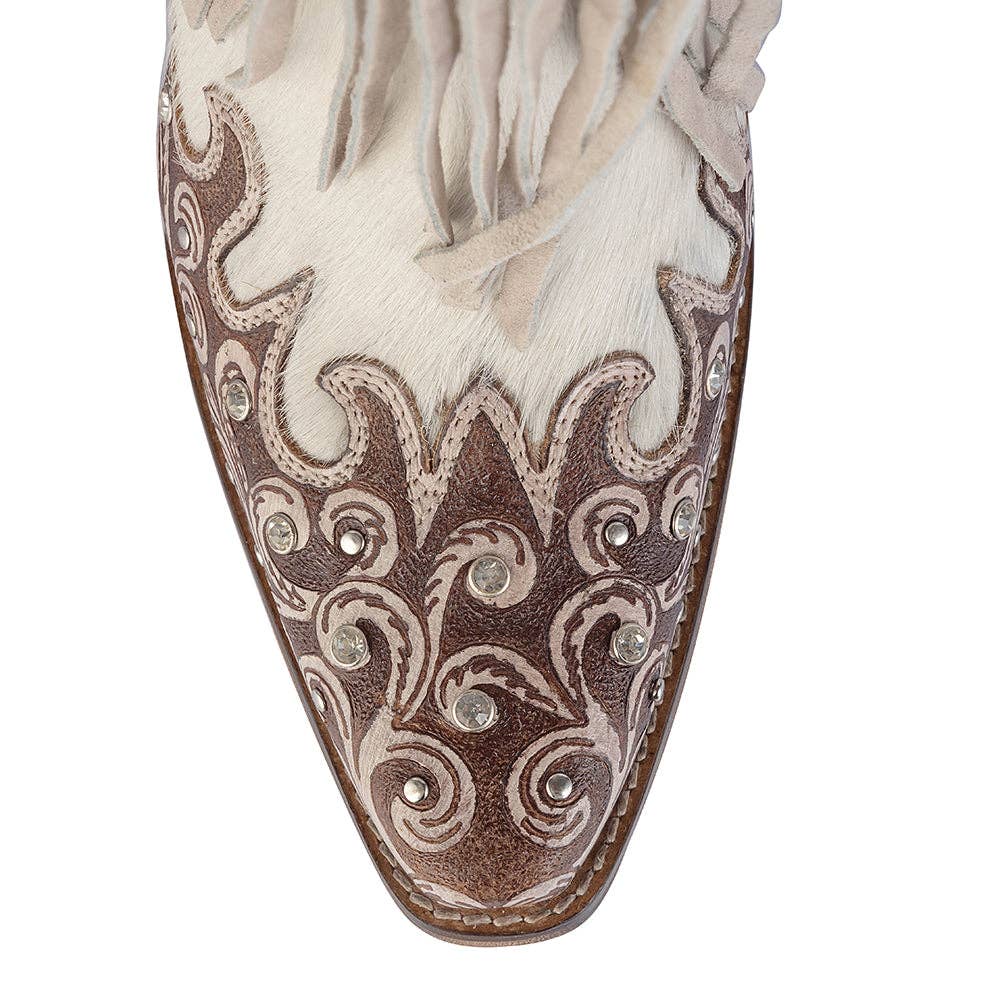Women's Canyon Fringed Hand-tooled Boots