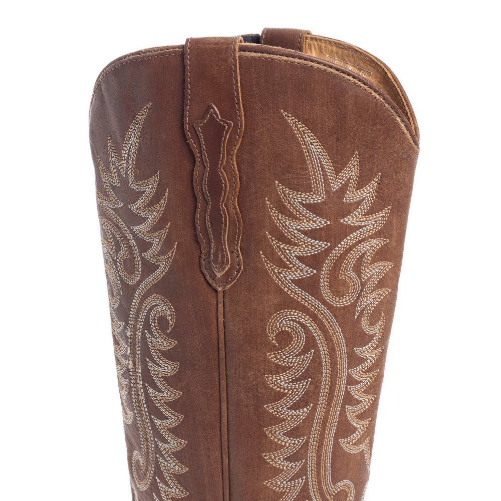 Women's Syllvia Prairie Leather Boots in Bourbon Brown