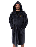 Yellowstone Western Men's Blue Dutton Ranch Hooded Bathrobe