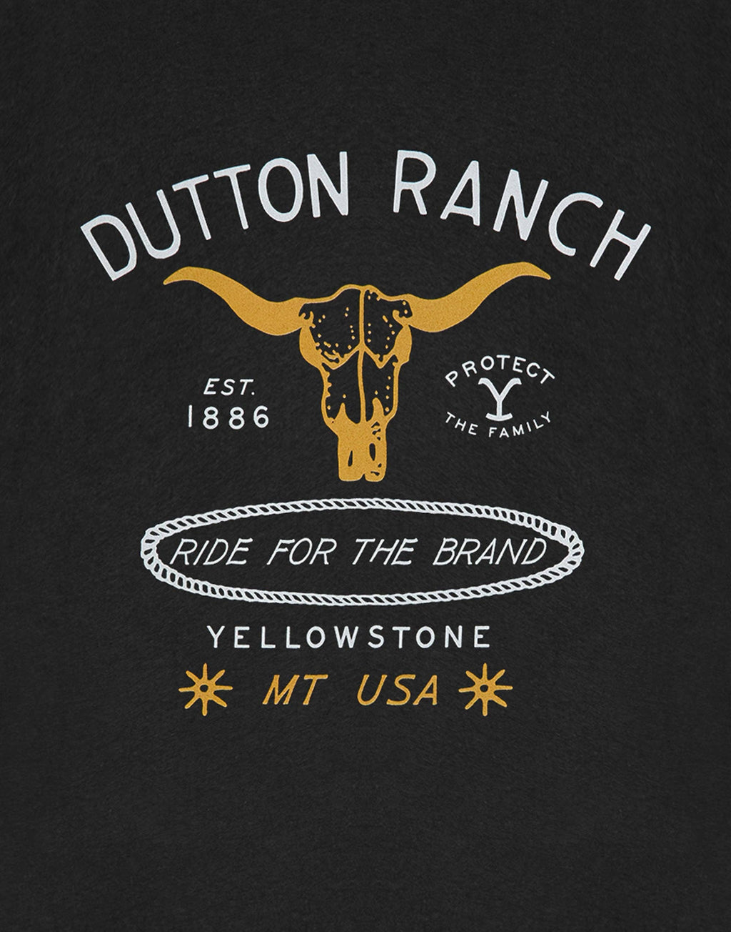 Yellowstone Men's Black Ride For The Brand T-Shirt