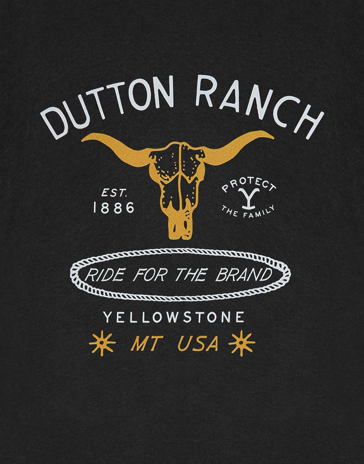 Yellowstone Men's Black Ride For The Brand T-Shirt