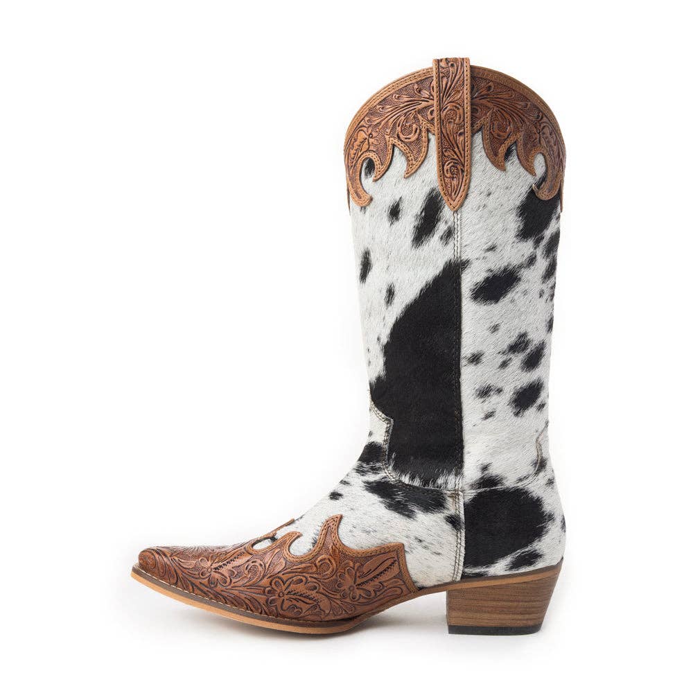 Women's Adelaide Cowhide Leather Cowboy Boots