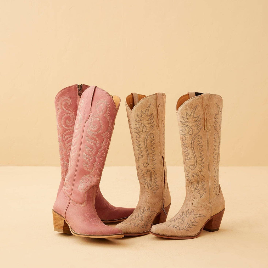 Women's Syllvia Prairie Leather Boots in Ivory