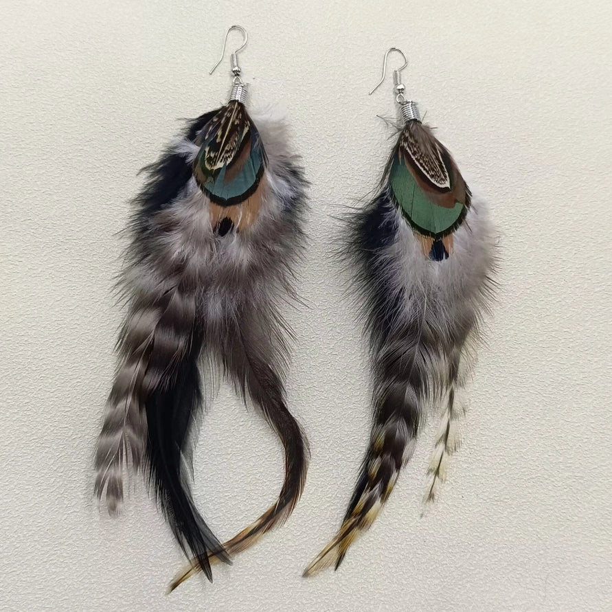 Stunning Feather Dangle Earrings
