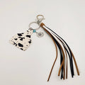 Western Style Keychain Leather Tassel Handmade Jewellery