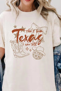 She's from Texas Graphic Heavy Cotton Tee