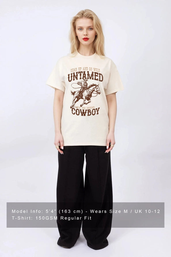 Regular Fit T-Shirt in Untamed Cowboy Print